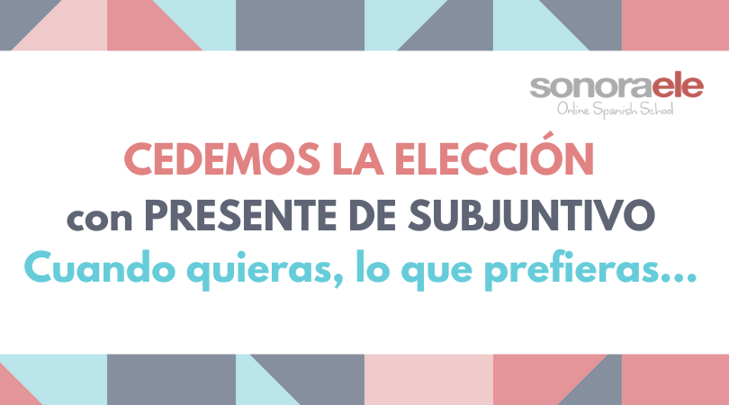 B1 – Ceder la elección a otros